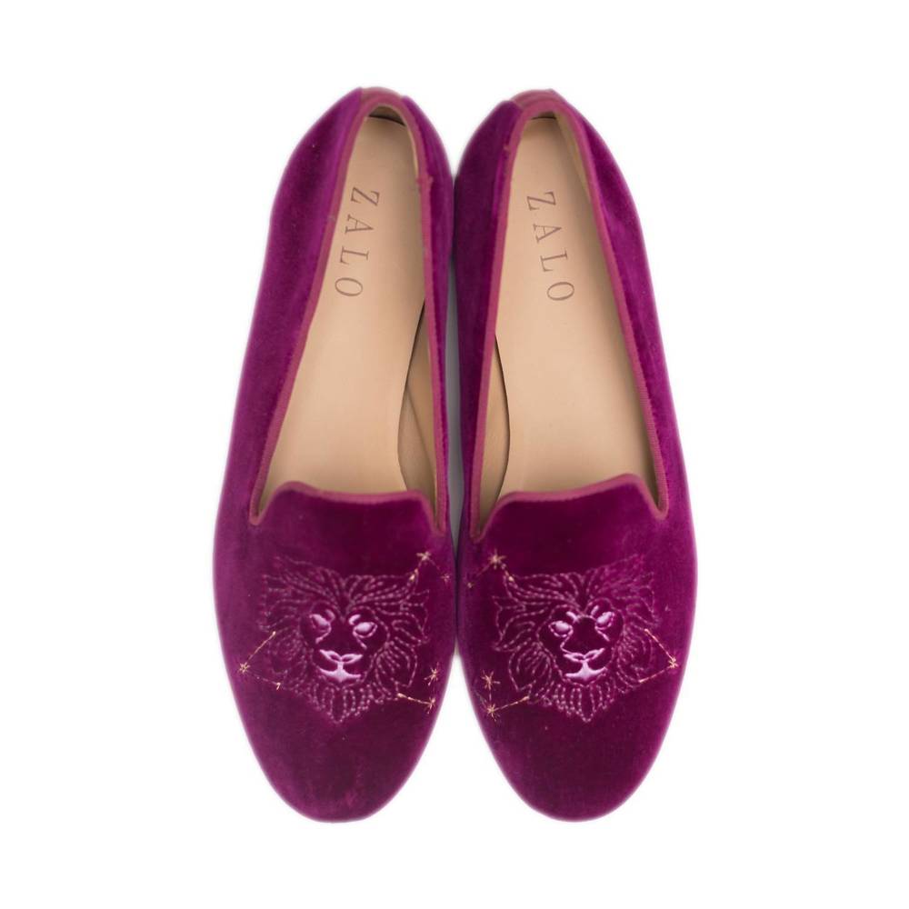 NEW HOUSE OF ZALO leo slipper in bougainvillea